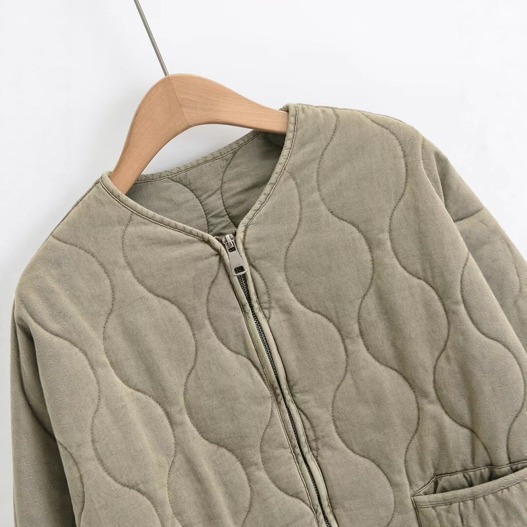Women's Fashionable Casual Loose Cotton Padded Jacket