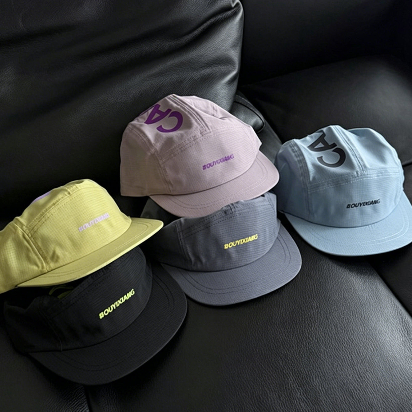 Men's Solid Color Fine Mesh Printed CA Quick-drying Soft-brim Casual Flat-brim Baseball Cap Suitable For Outdoor Travel, Hiking, Fishing