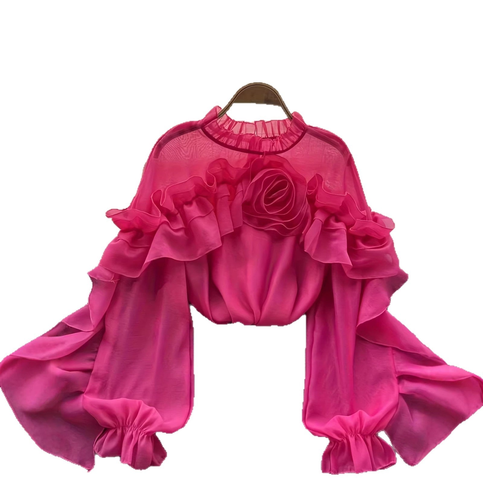 Women's Irregular Floral Fashionable Casual Shirt