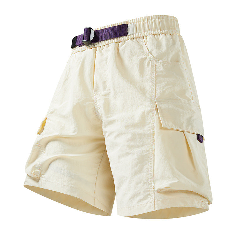 Men's Summer Thin Loose-Fitting Casual Quick-Drying Sports Cropped Pants