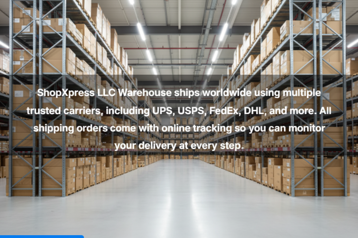 ShopXpress LLC Warehouse Banner with Text