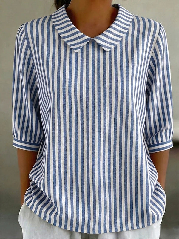 Printed Artistic And Fashionable Versatile Crew-neck Pullover Top
