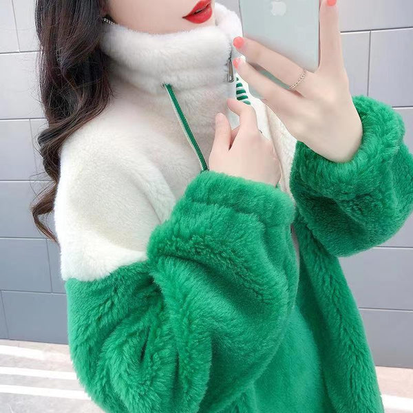 Women's Fashionable Loose Patchwork All-Match Coat
