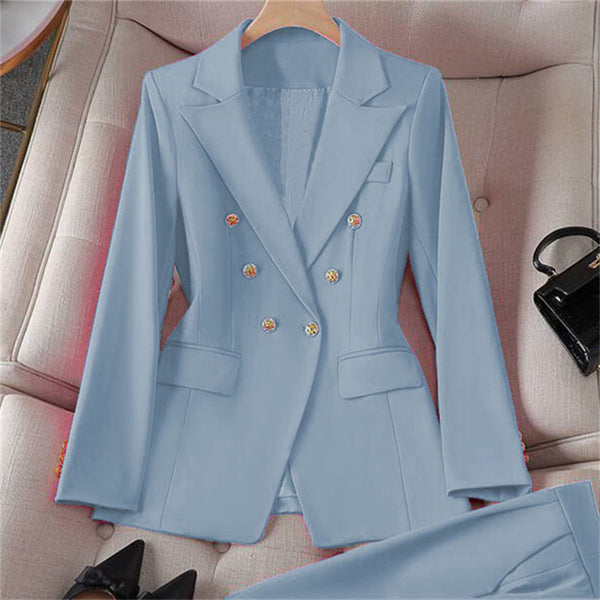 Professional Blue Suit Jacket High-End Elegant Outerwear