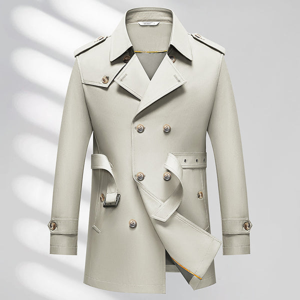 Men's Business Trench Coat Non-ironing Texture