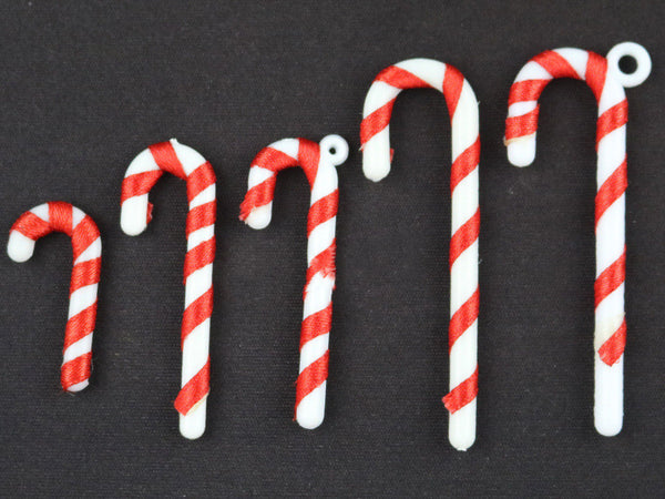Christmas Walking Stick For The Elderly White Body With Ribbon
