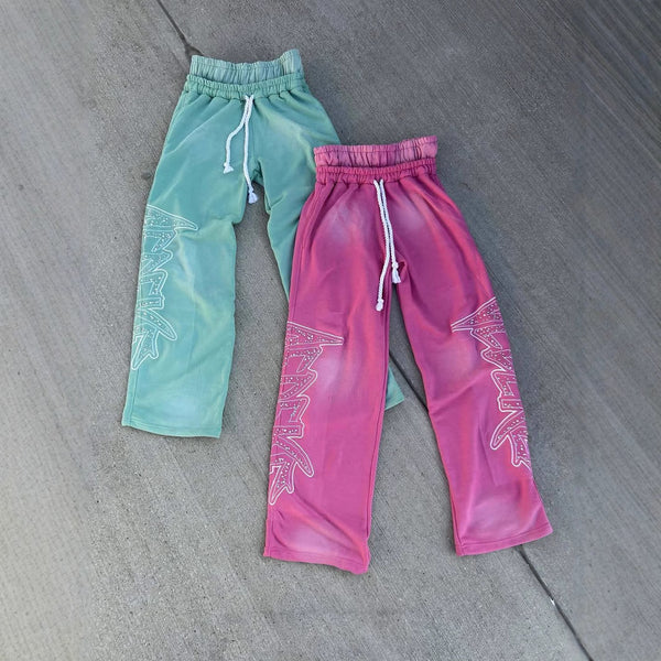 Loose-fitting Wide-leg Dual-waist Trousers For Sports