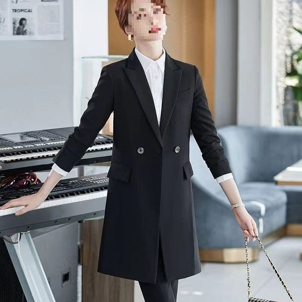 Elegant Korean-style Casual Blazertrench Coat