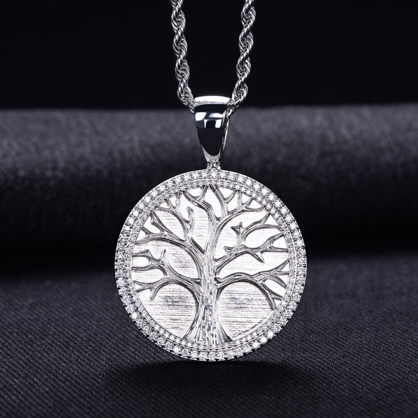 Minimalist Light-Luxury Copper Pendant With Diamonds Christmas Tree Design