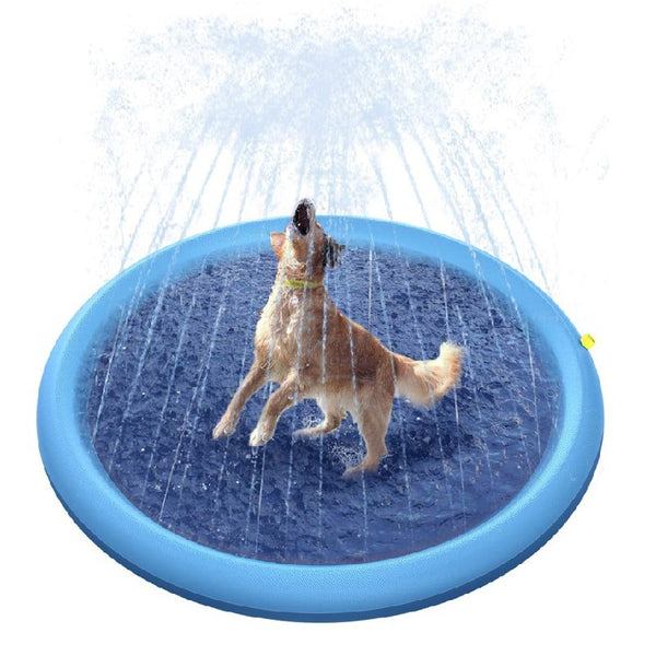 Non-Slip Splash Pad For Kids And Pet Dog Pool Summer Outdoor Water Toys Fun Backyard Fountain Play Mat