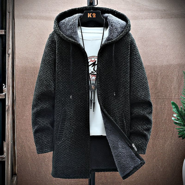 Men's Mid-Length Knitted Cardigan Coat Casual And Versatile