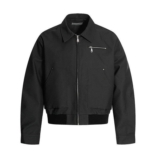Retro Washed Distressed Leather Loose-Fit Casual All-Match Lapel Jacket Top