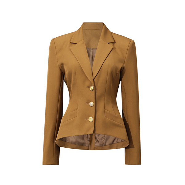 New Stylish Slim-Fit Waist-Cinching Suit Jacket