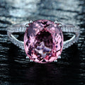 New European  American Fashion Engagement Ring,  Tourmaline Inlaid Jewelry