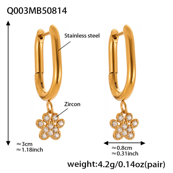 Exquisite And Dainty Bear-claw Pendant Earrings