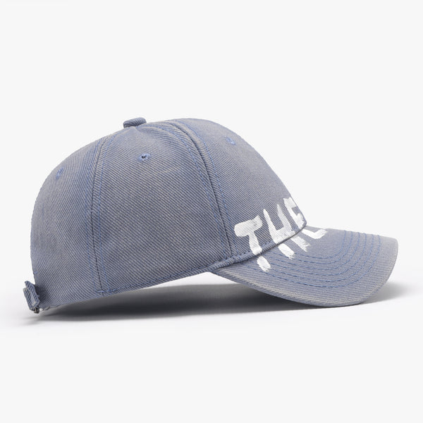 Letter Graffiti Baseball Cap Curved Brim Soft Top Cotton Blend Adjustable Snapback Hat