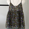 Korean-style Retro Floral Slip Vest Womens Resort Style