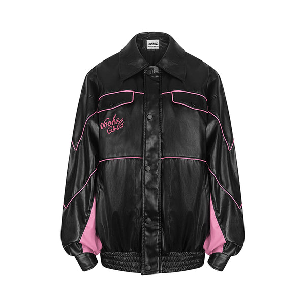 Contrasting Color Handsome All Match Oversize Women's Jacket