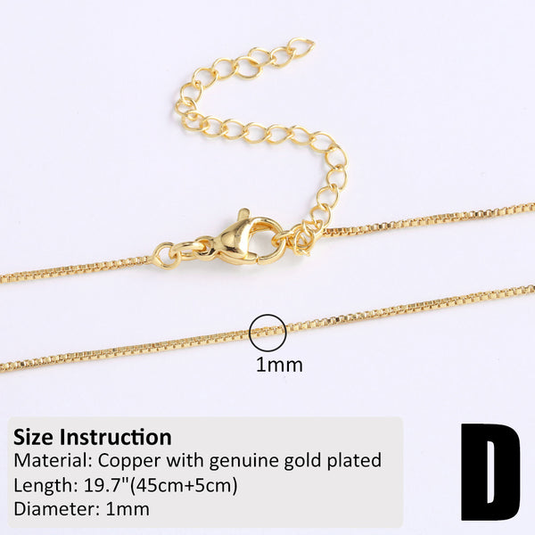 Copper-plated 18k Gold DIY Hip-hop All-match Chain Necklace