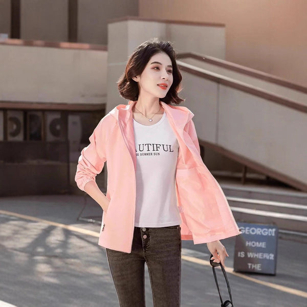 Women's Fashionable Loose Hooded Short Coat