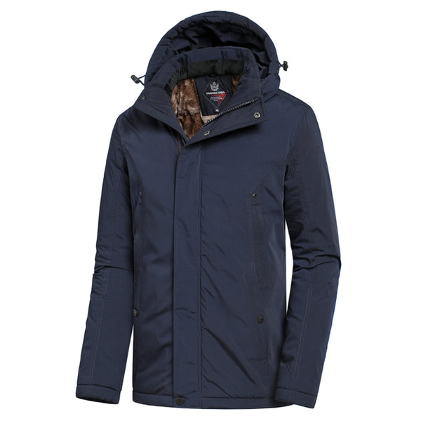 Casual Long Thick Fleece Hooded Waterpro