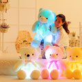 Creative Light Up LED Teddy Bear Stuffed Animals Plush Toy Colorful Glowing Christmas Gift For Kids Pillow