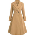 Women's Long Lapel Double Breasted Trench Coat