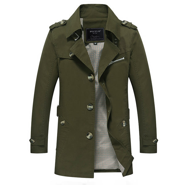 Casual Black Slim Fit Cotton Side Seam Sidekick Single-breasted Jacket