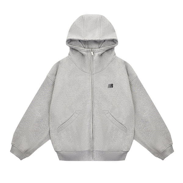 Heavyweight High-neck Air-layer Hooded Sweatshirt