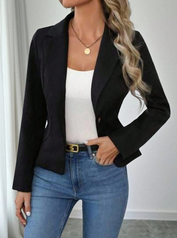 High-end Solid-color Womens Blazer