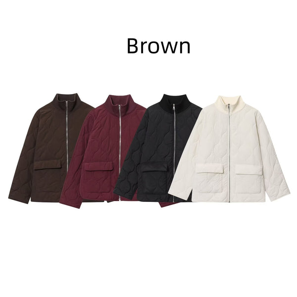 Loose, Oversized Quilted Lightweight Cotton-padded Jacket