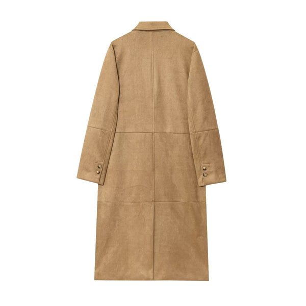 New Fashion Loose Casual Elegant Minimalist Suede Coat Jacket