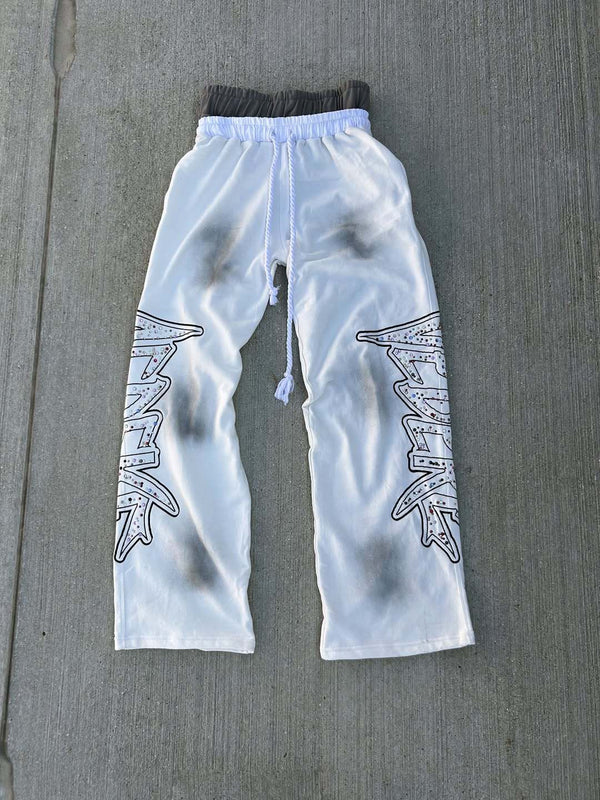 Loose-fitting Wide-leg Dual-waist Trousers For Sports