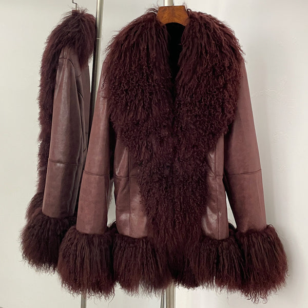 Thickened Wool Jacket With A Suede-like Finish