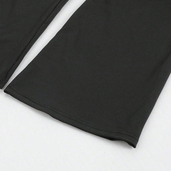 Summer Thin Yoga Pants Women's High-Waist Straight-Leg Wide-Leggings