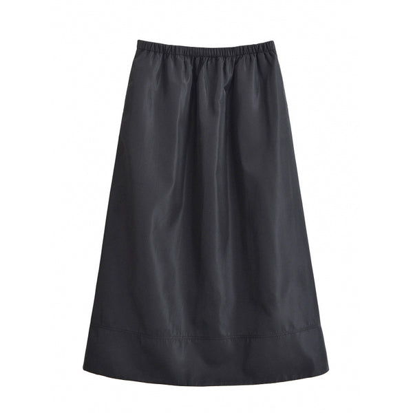 New Autumn Versatile Minimalist Short Jacket With A Turn-down Collar And Skirt