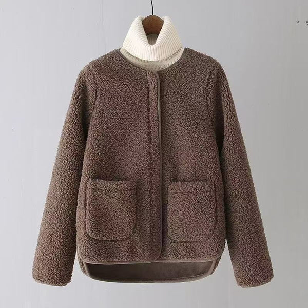 Springautumn New Round Neck Short Long Sleeve Top