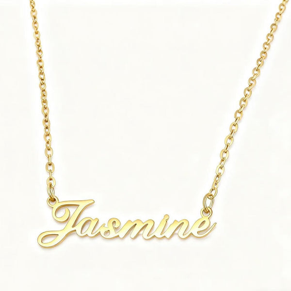 Name Real Gold Plated English Letters And Numbers Necklace