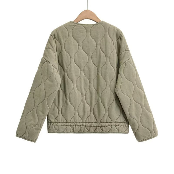 Women's Fashionable Casual Loose Cotton Padded Jacket