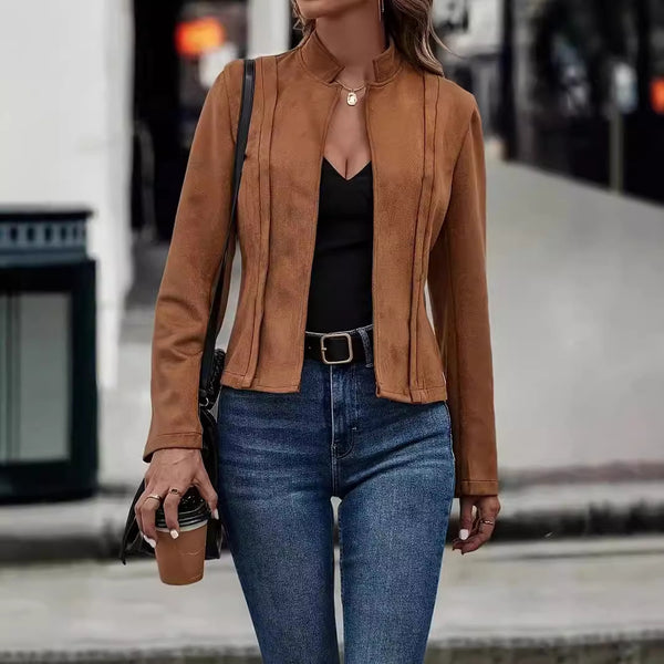 Winter Solid Color All-matching Cardigan Jacket Women