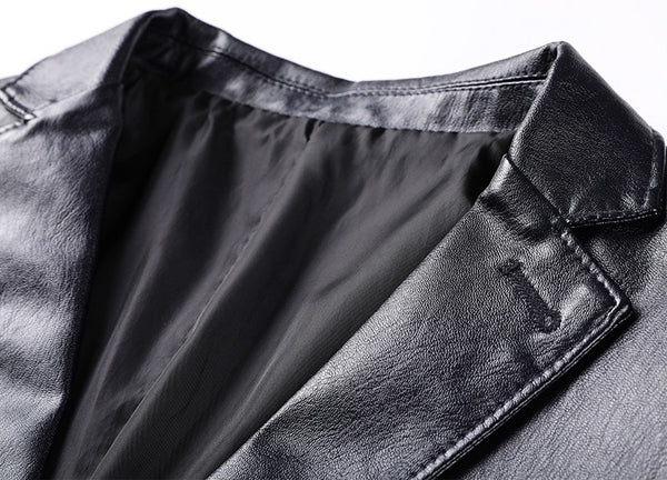 Men's Pu Leather Jacket For Young And Middle-aged Men's Casual Dad