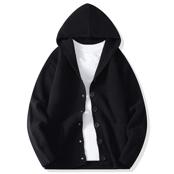 Mens Knitted Fashion Lapel Sweater Cardigan