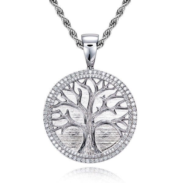 Minimalist Light-Luxury Copper Pendant With Diamonds Christmas Tree Design