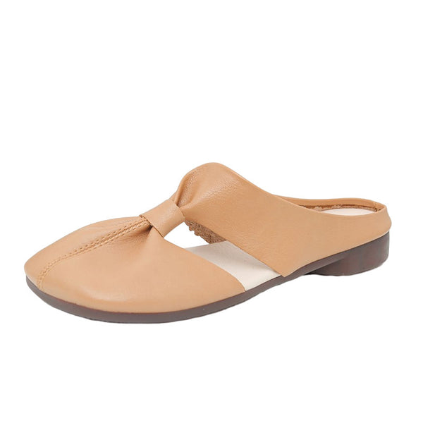 Flat-Soled Soft-Soled Lazy Casual Closed-Toe Half Slippers Mother Shoes
