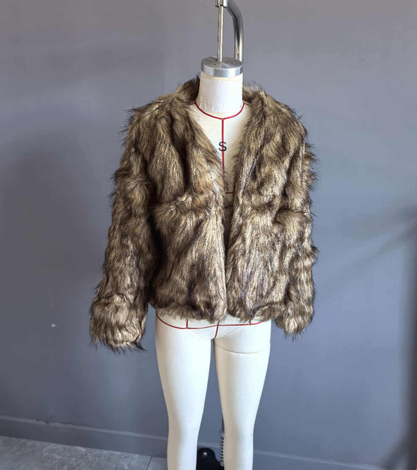 Women's Simple Fur Coat Jacket