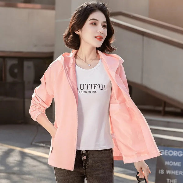 Women's Fashionable Loose Hooded Short Coat
