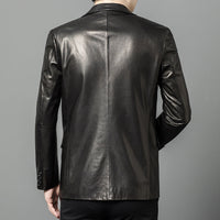 High-end Oil-Waxed Sheepskin Fashionable Casual Blazer