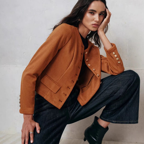 Linen Women's Casual Button-Up Jacket