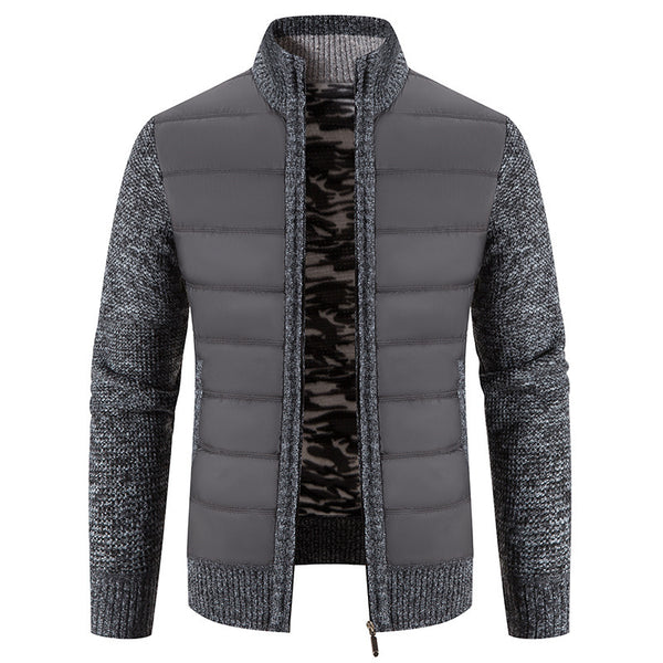 Men's Cardigan Sweater Stand Collar Sweater Coat