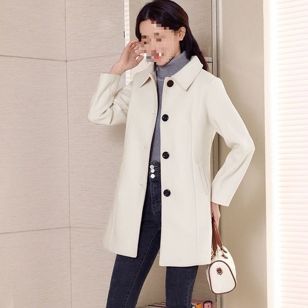 Slimming Chenille Fabric Hugging Wool Coat